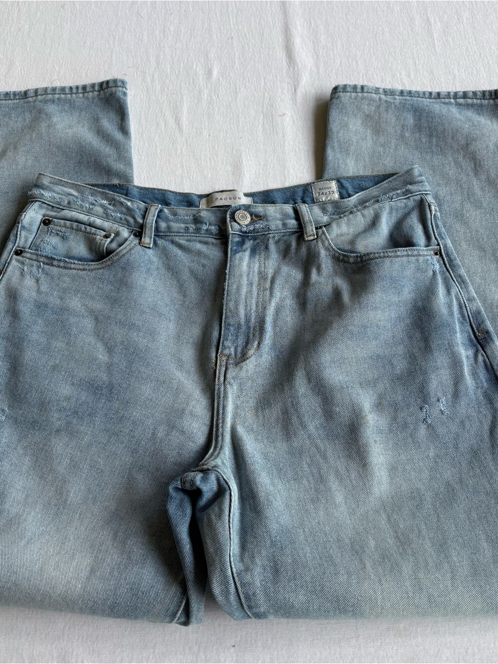 PacSun Light Blue Straight Leg  Baggy Women's Jeans